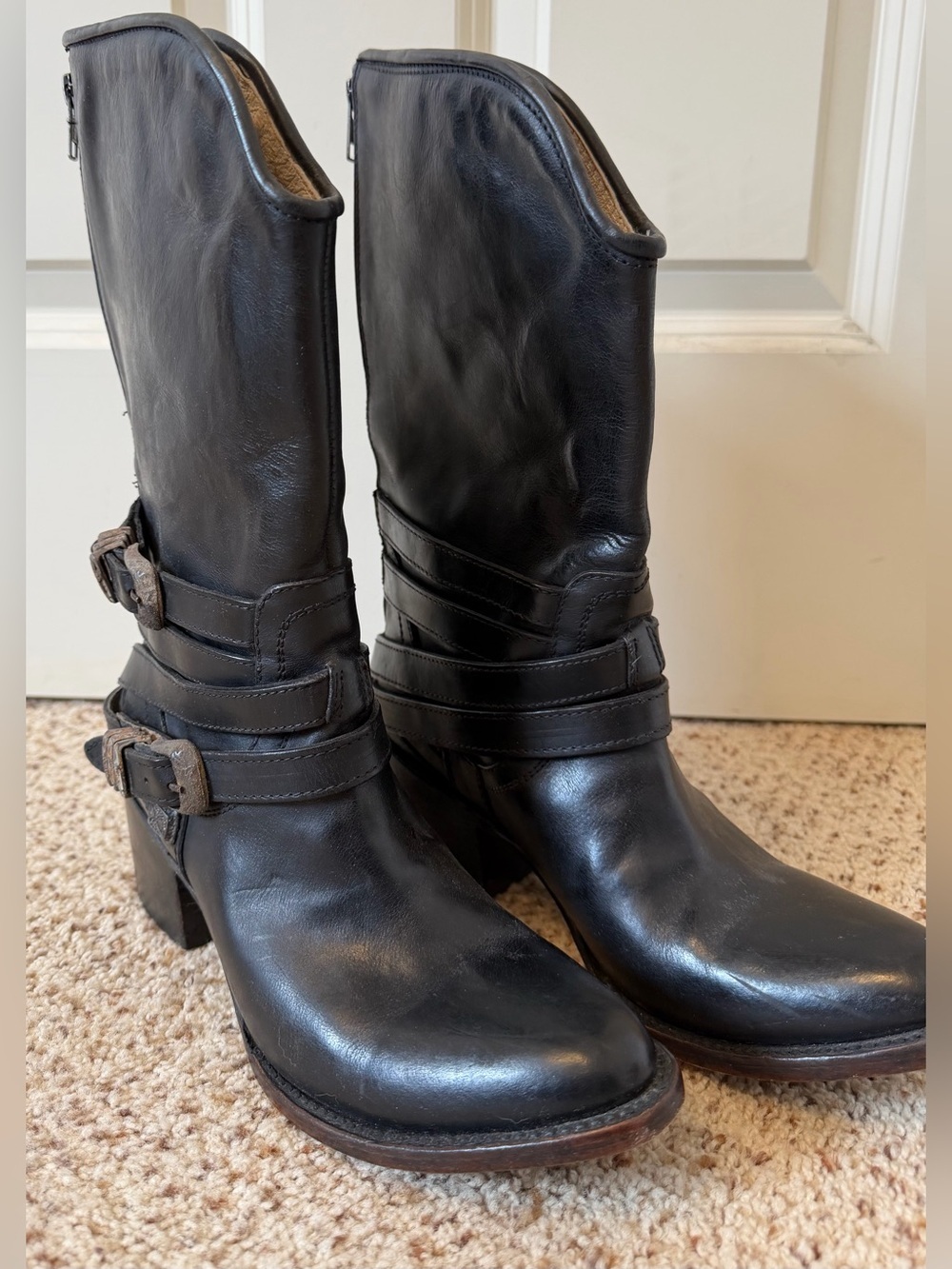 Freebird Pikes Handmade Leather Boots in Black, Size 9 - Picture 4 of 11